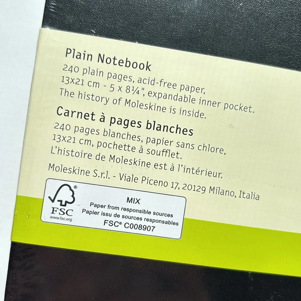 Moleskine Classic Collection Hard Cover Blank Journal Notebook